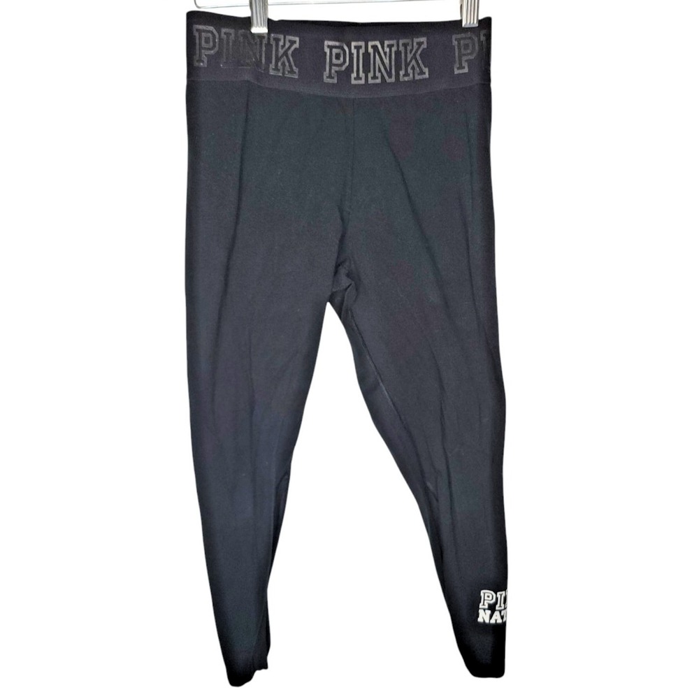 Victorias Secret Pink Nation Womens Leggings Yoga Pants‎ Black Stretch Size M